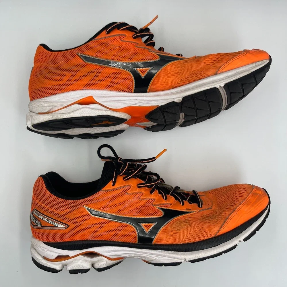Mizuno Wave Rider 20 Clownfish Men's 11 Orange Black Running Shoes J1GC170313